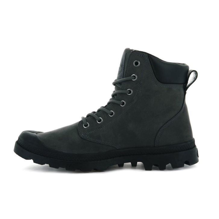 Palladium Pampa Cuff WP LUX Women's Boots Black | UK N690-HVS